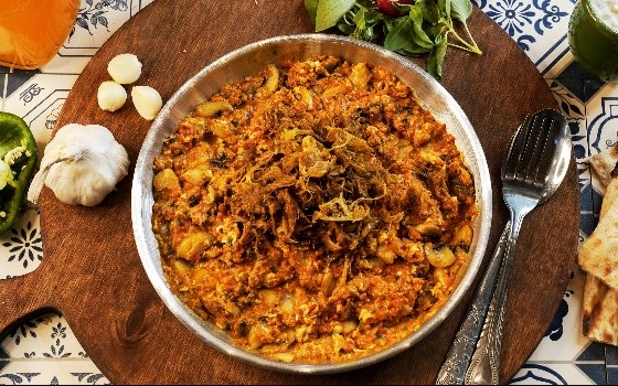 املت قارچ و گوشت